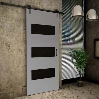 Posuvné interiérové dveře XAVIER 2 - 100 cm, černé / antracitové