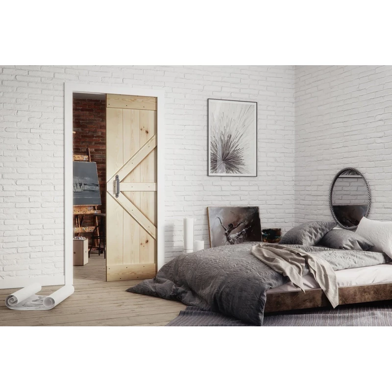 Posuvné dveře do pouzdra PLACIDO - 90 cm, masivní borovice