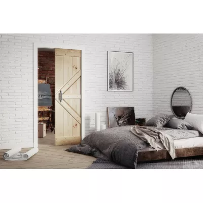Posuvné dveře do pouzdra PLACIDO - 90 cm, masivní borovice