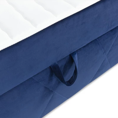 Hotelová manželská postel 180x200 PALMA - modrá + topper ZDARMA
