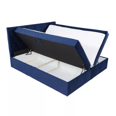 Hotelová manželská postel 140x200 PALMA - světlá šedá + topper ZDARMA