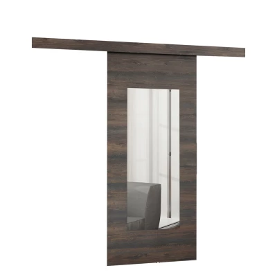 Posuvné interiérové dveře se zrcadlem VIGRA 9 - 90 cm, jasan tmavý