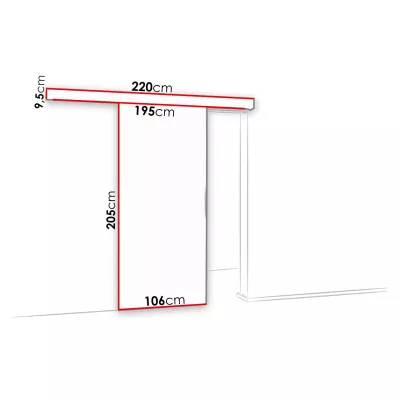 Posuvné interiérové dveře VIGRA 8 - 100 cm, černé / jasan tmavý