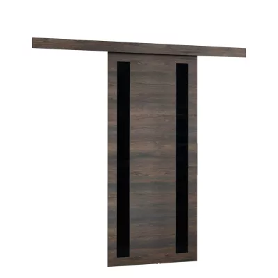 Posuvné interiérové dveře VIGRA 8 - 100 cm, černé / dub sonoma