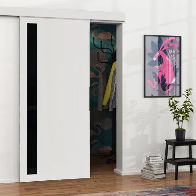 Posuvné interiérové dveře VIGRA 7 - 100 cm, černé / bílé