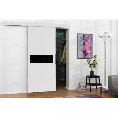 Posuvné interiérové dveře VIGRA 6 - 90 cm, černé / bílé
