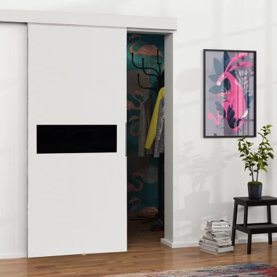 Posuvné interiérové dveře VIGRA 6 - 100 cm, černé / bílé