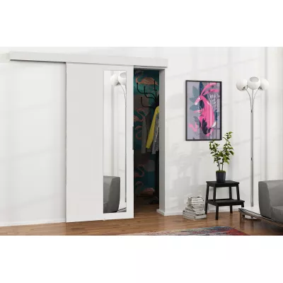 Posuvné interiérové dveře se zrcadlem VIGRA 5 - 90 cm, bílé