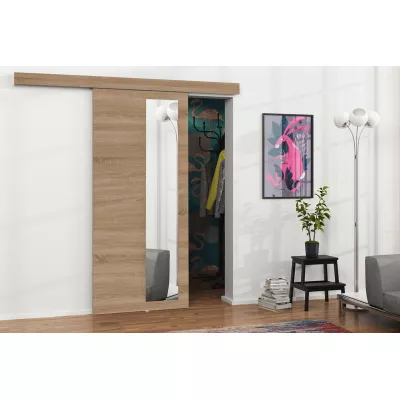 Posuvné interiérové dveře se zrcadlem VIGRA 5 - 100 cm, dub sonoma