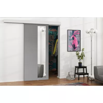 Posuvné interiérové dveře se zrcadlem VIGRA 5 - 100 cm, antracitové