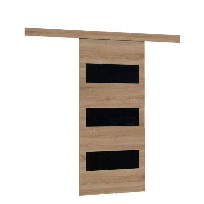 Posuvné interiérové dveře VIGRA 4 - 100 cm, černé / bílé