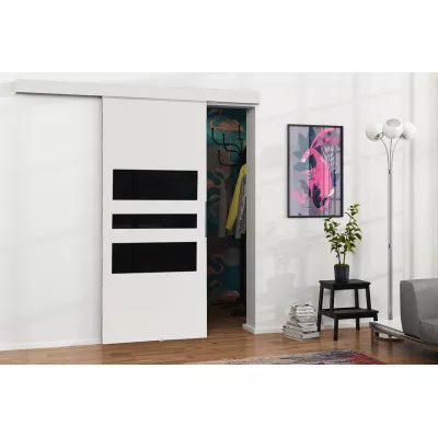 Posuvné interiérové dveře VIGRA 3 - 80 cm, černé / bílé