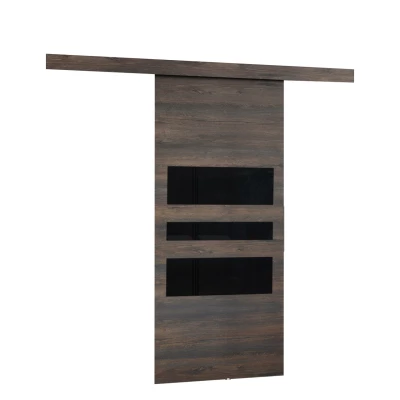 Posuvné interiérové dveře VIGRA 3 - 90 cm, černé / bílé