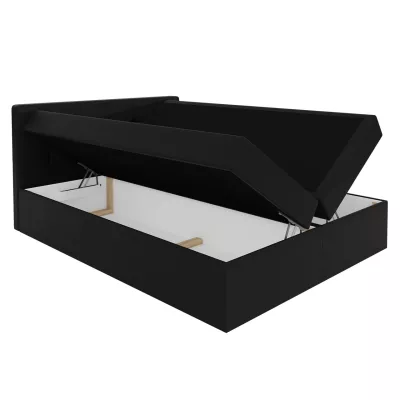 Boxspringová postel 160x200 CAROLA - tmavá šedá + topper ZDARMA