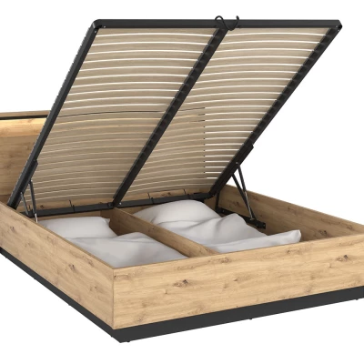 Ložnicová sestava s postelí 180x200 FARN 1 - dub artisan / černá