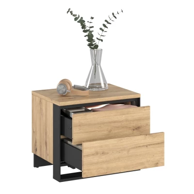 Ložnicová sestava s postelí 180x200 FARN 1 - dub artisan / černá