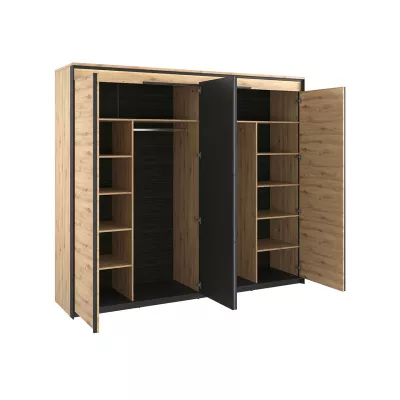 Ložnicová sestava s postelí 160x200 FARN 1 - dub artisan / černá