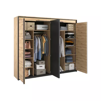 Ložnicová sestava s postelí 160x200 FARN 1 - dub artisan / černá