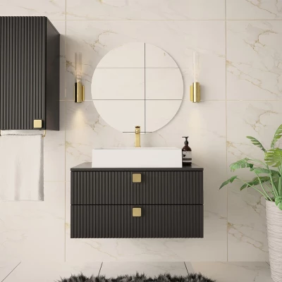 Koupelnová sestava PALOMA 3 - černá + umyvadlo ZDARMA