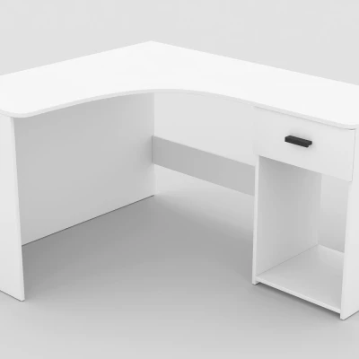 Rohový psací stůl COSTAS - bílý