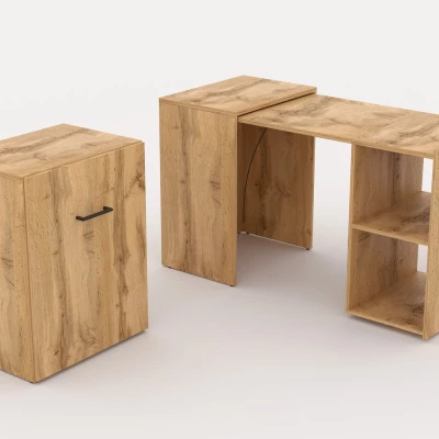 Výsuvný psací stůl SABRI - dub wotan