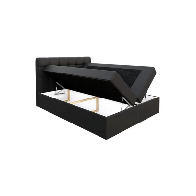 Boxspringová manželská postel 160x200 CLARA - modrá + topper ZDARMA