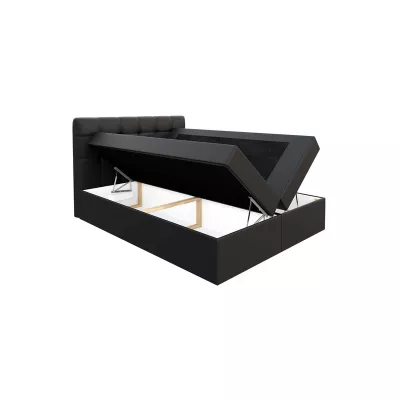 Boxspringová manželská postel 160x200 CLARA - modrá + topper ZDARMA