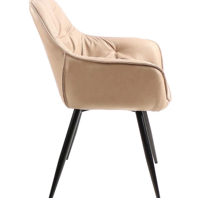 Čalouněná židle LUSINE - béžová / černá