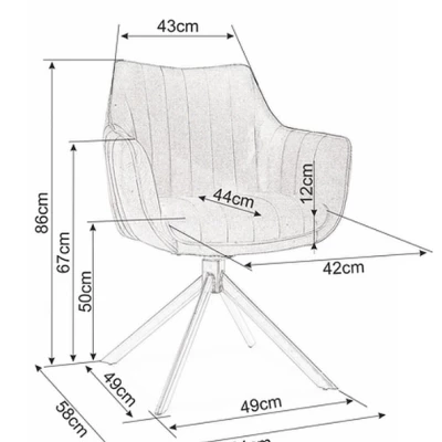 Otočná židle OTO 2 - béžová / černá