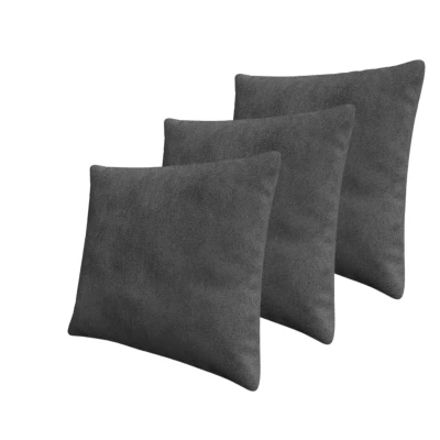 Set 3x dekorativní polštář 50x50 cm ZANE - tmavý šedý