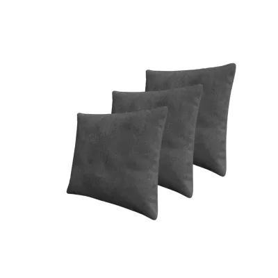 Set 3x dekorativní polštář 50x50 cm ZANE - tmavý šedý