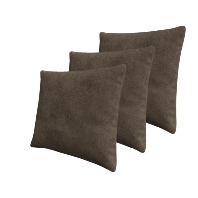 Set 3x dekorativní polštář 50x50 cm ZANE - hnědý 1