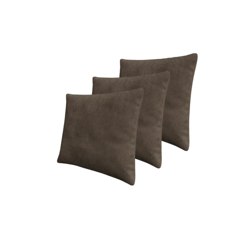 Set 3x dekorativní polštář 50x50 cm ZANE - hnědý 1