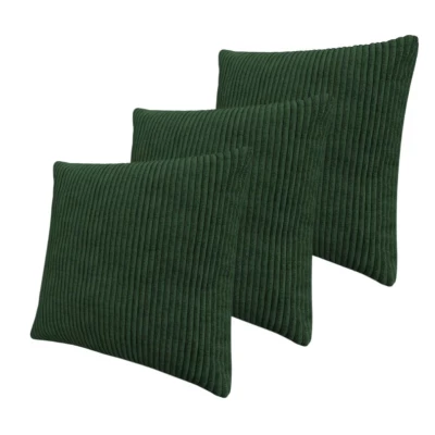 Set 3x dekorativní polštář 50x50 cm ZANE - tmavý zelený