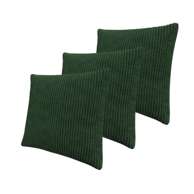 Set 3x dekorativní polštář 50x50 cm ZANE - tmavý zelený