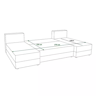 Sedací souprava do U OPHELIA - černá / červená