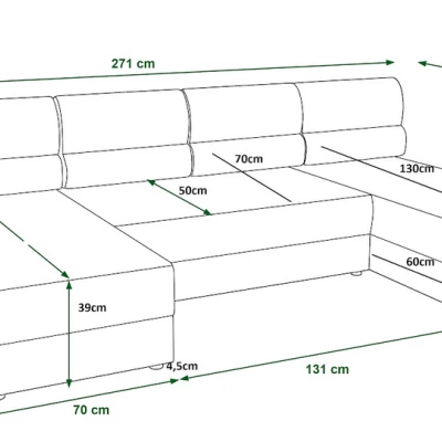 Sedací souprava do U OPHELIA - černá / červená
