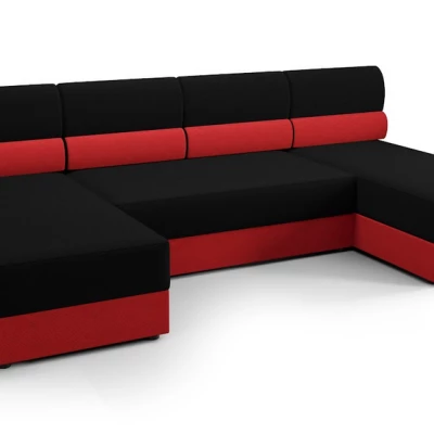 Sedací souprava do U OPHELIA - černá / červená