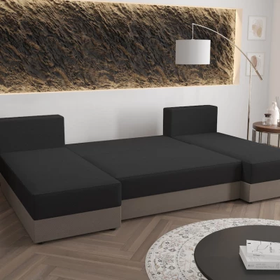 Sedací souprava do U OPHELIA - černá / červená