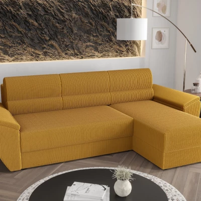 Rozkládací rohová sedací souprava OPHELIA - medová