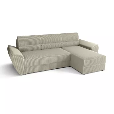 Rozkládací rohová sedací souprava OPHELIA - šedo bílá