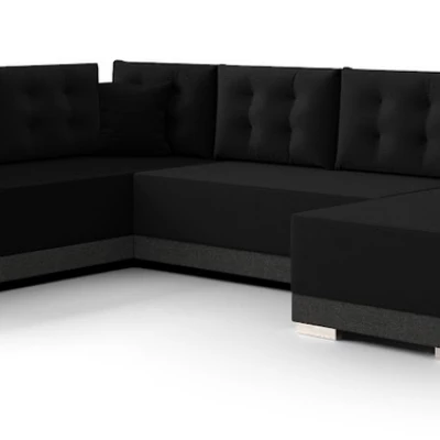 Sedací souprava do U TAHANI - pravá, černá / šedá