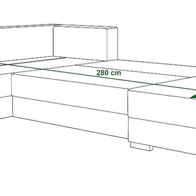 Sedací souprava do U TAHANI - pravá, černá / šedá
