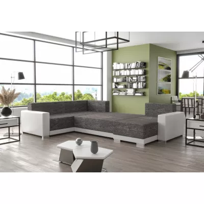 Sedací souprava do U TAHANI - pravá, černá / šedá