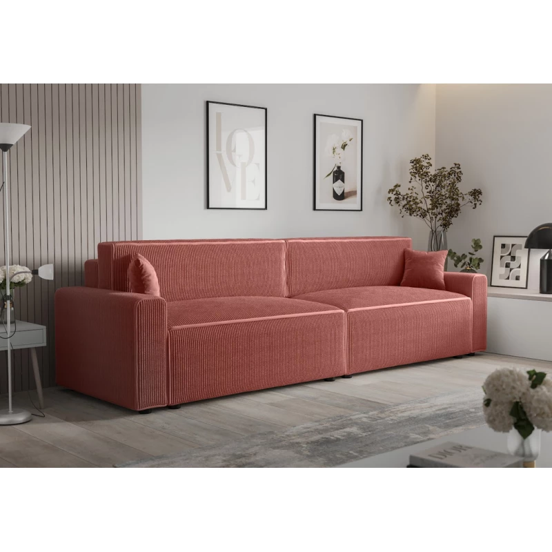 Rozkládací pohovka RADANA - tmavě růžová