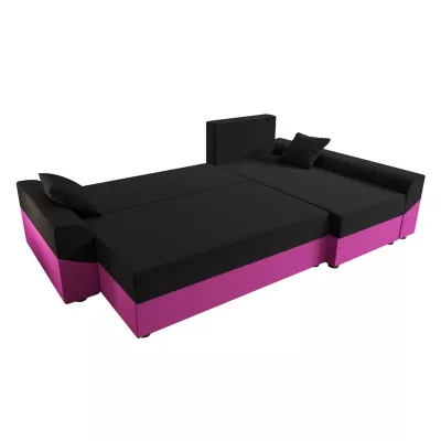 Rohová sedací souprava DAGMAR - tmavě šedá / bílá