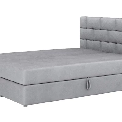 Boxspringová postel s úložným prostorem WALLY COMFORT - 200x200, šedá