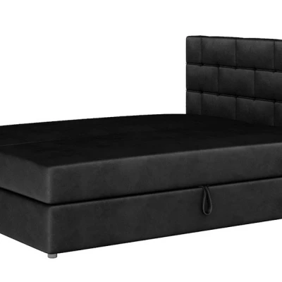 Boxspringová postel s úložným prostorem WALLY COMFORT - 160x200, černá