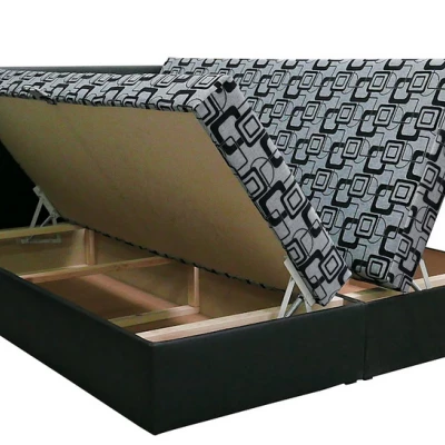 Boxspringová postel s úložným prostorem DANIELA COMFORT - 140x200, bílá / béžová