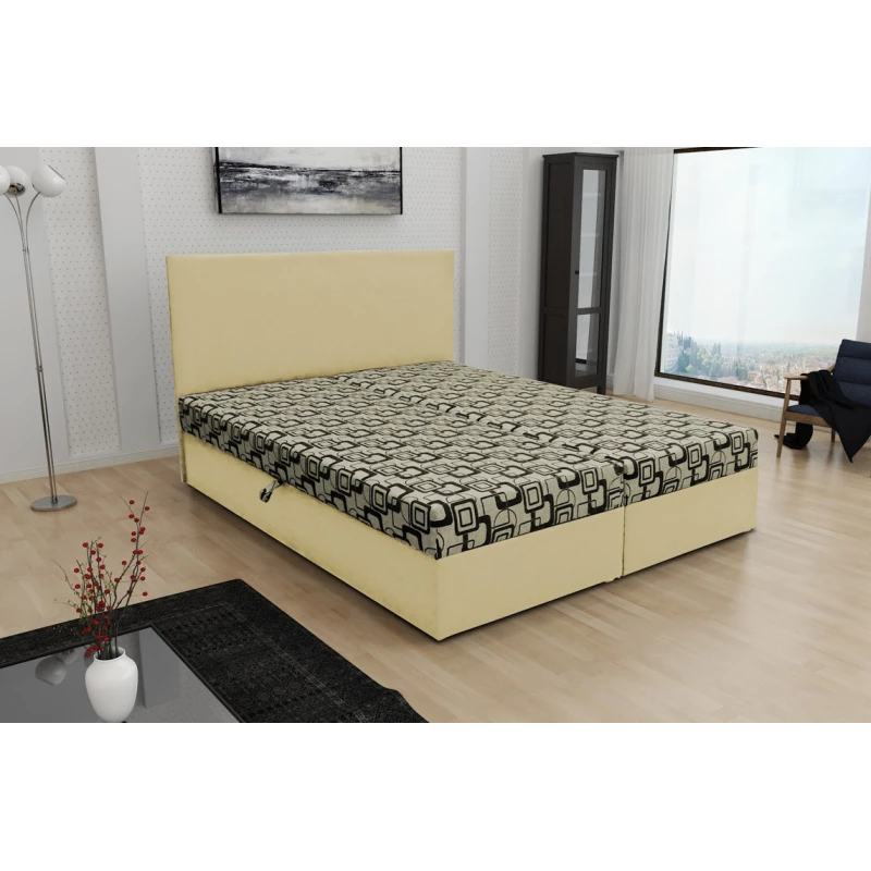 Boxspringová postel s úložným prostorem DANIELA COMFORT - 160x200, béžová